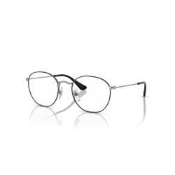 Óculos De Grau Para Crianças Ray-ban Unisex 0ry9572v Junior Rob Black On Silver